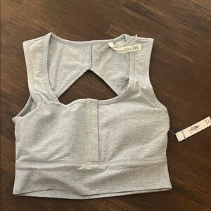 PINK Victoria's Secret Light Gray Crop Top